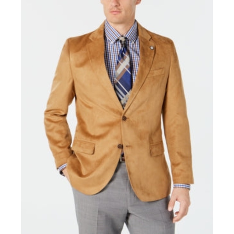 Nautica Mens Black Faux Suede Sport Coat 44R