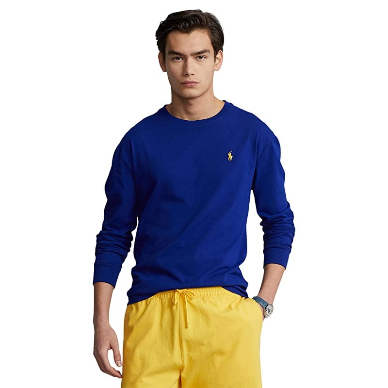 Polo Ralph Lauren Classic Fit Polo Pony Long Sleeve T-Shirt XL Blue