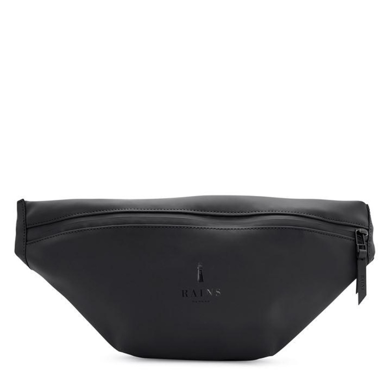 Rains Black Bum Bag  One Size  New