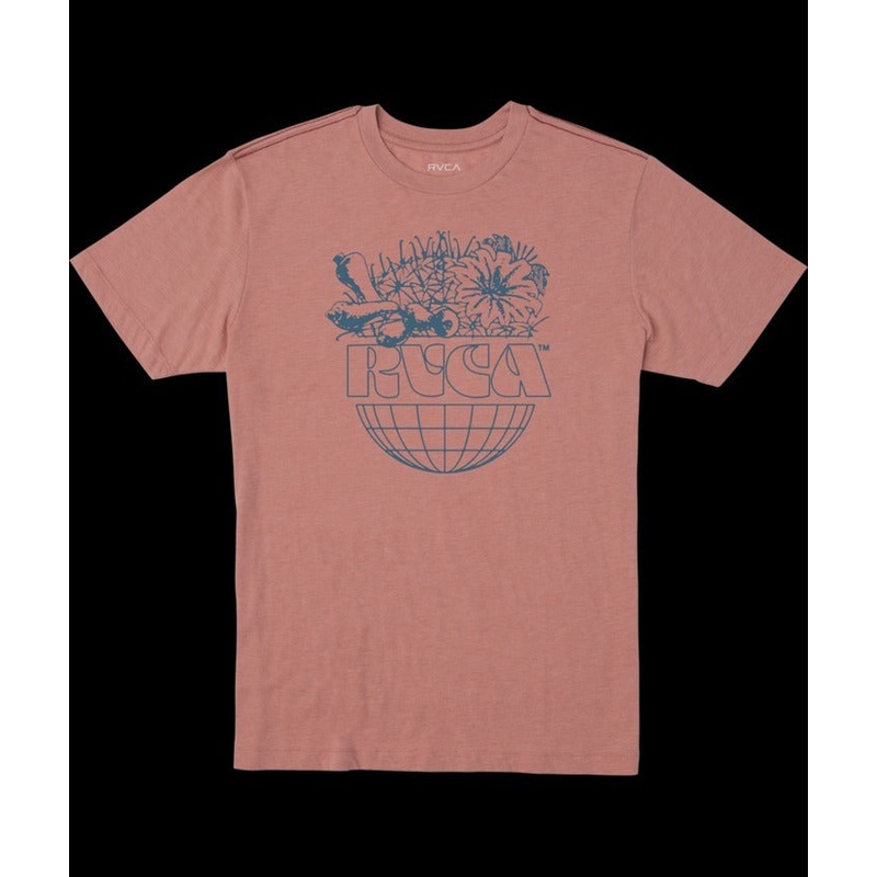 RVCA Mens Cactus World Tee Shirt Small Red