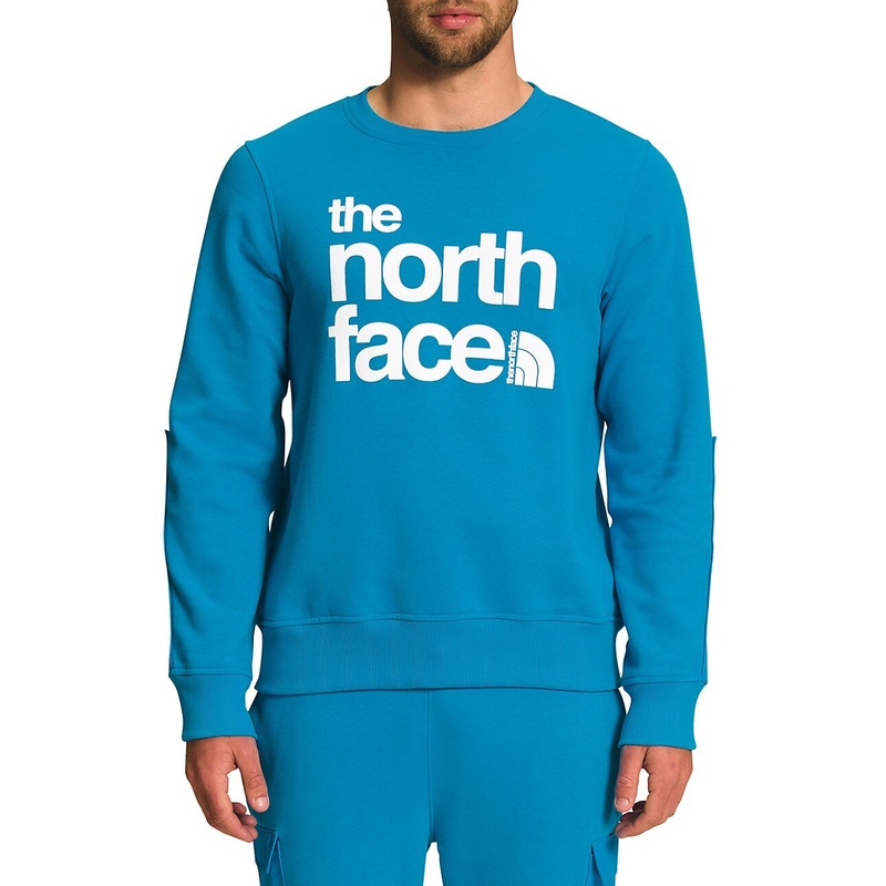 The North Face Men's Blue Crew Neck Sweatshirt Large