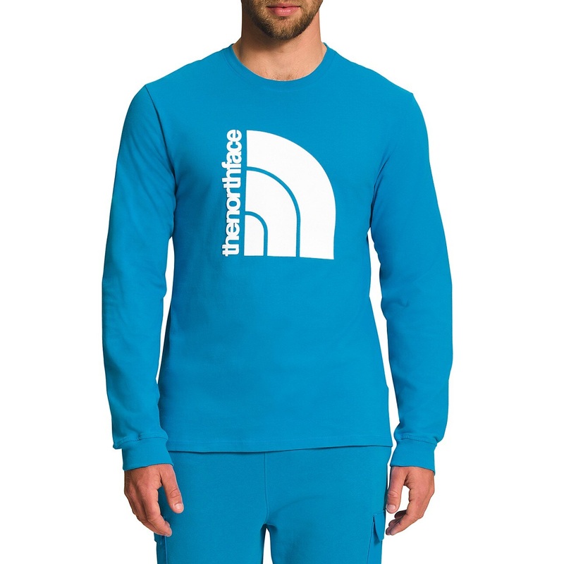 The North Face Men's Coordinates Crewneck Logo Shirt  Acoustic Blue  Size Large