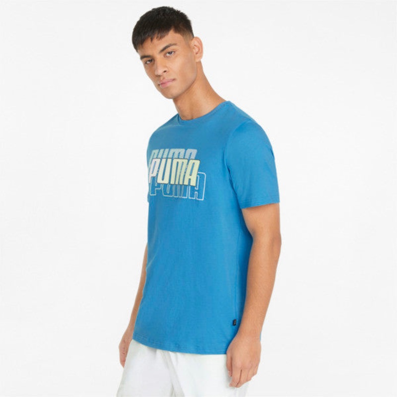 Puma Power Summer Tee (Bleu Azur) Men's Clothing Xl