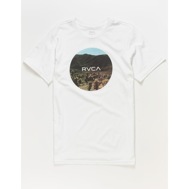 Rvca Motors Desert Fill Short Sleeve Crewneck T Shirt White Xxl