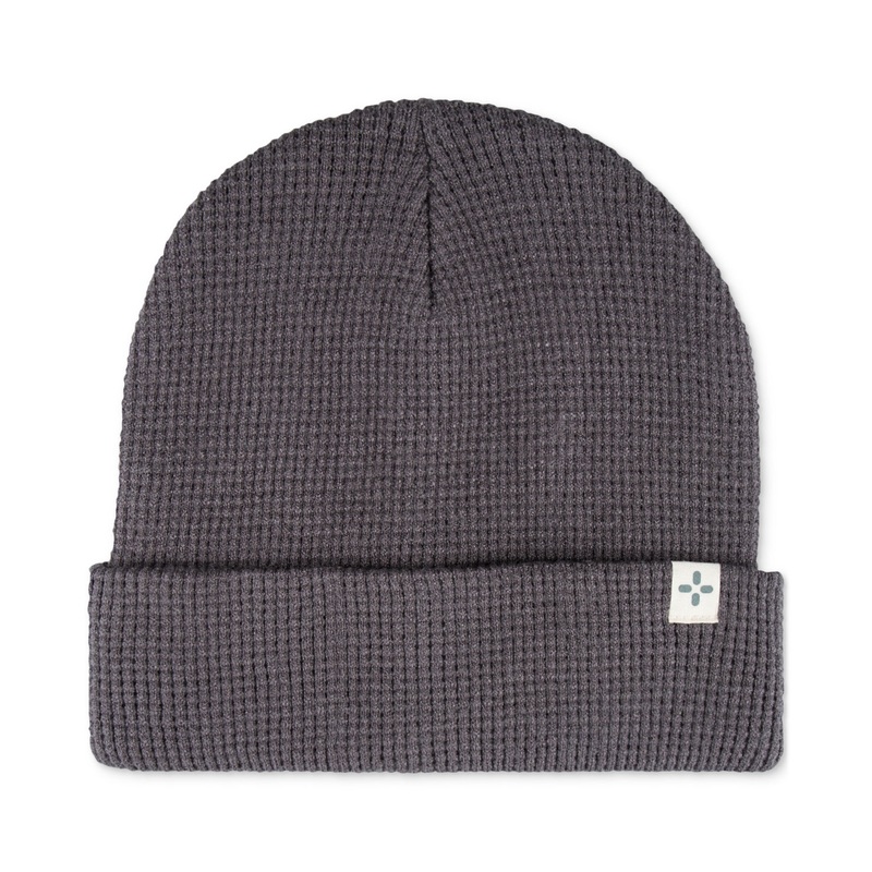 Sun + Stone Men's Grey Waffle Knit Beanie One Size