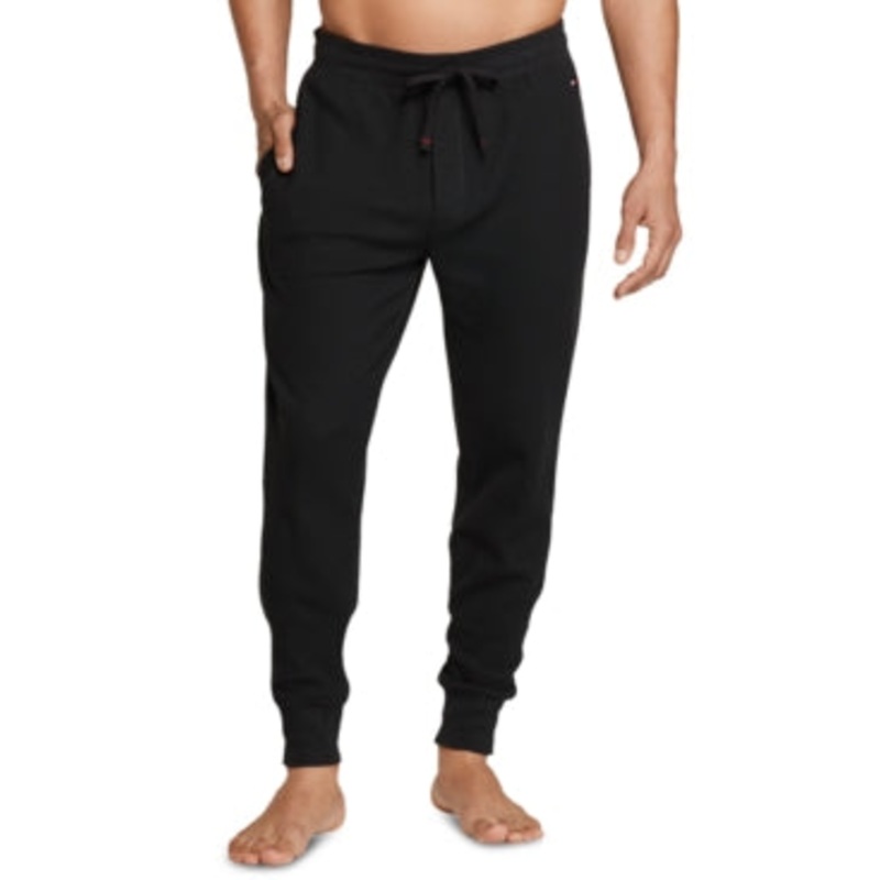 Tommy Hilfiger Men's Thermal Lounge Jogger Pants Black  Xxl