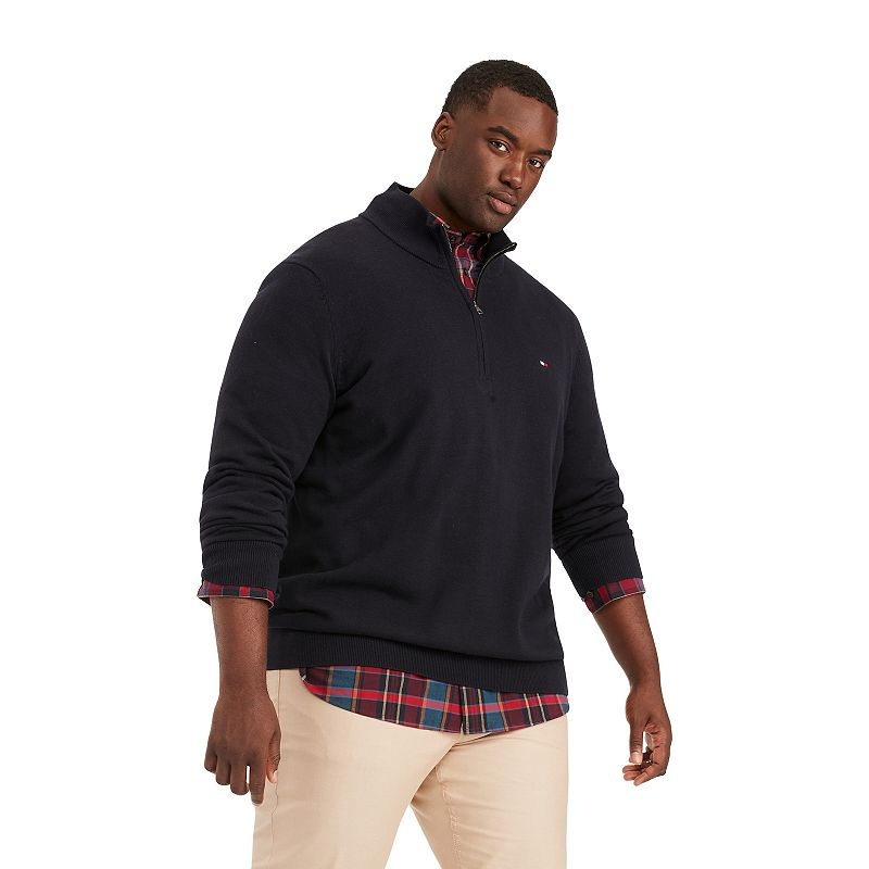 Tommy Hilfiger Quarter zip Sweater XXL 2XL Blue Navy