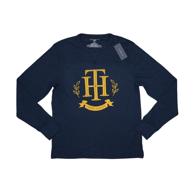 Tommy Hilfiger Thermal Sleepwear Men's Tshirt Navy Large