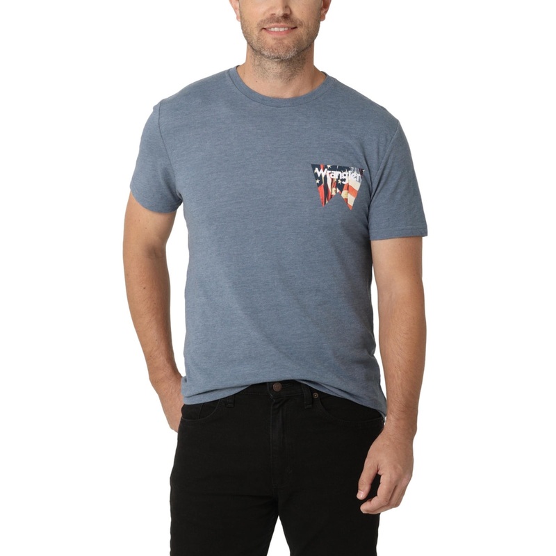 Wrangler Men's Graphic Tshirt Navy Medium