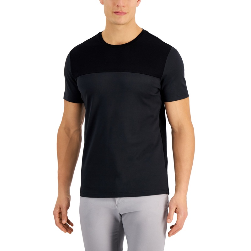 Alfani Men's Colorblocked T shirt Black Xl