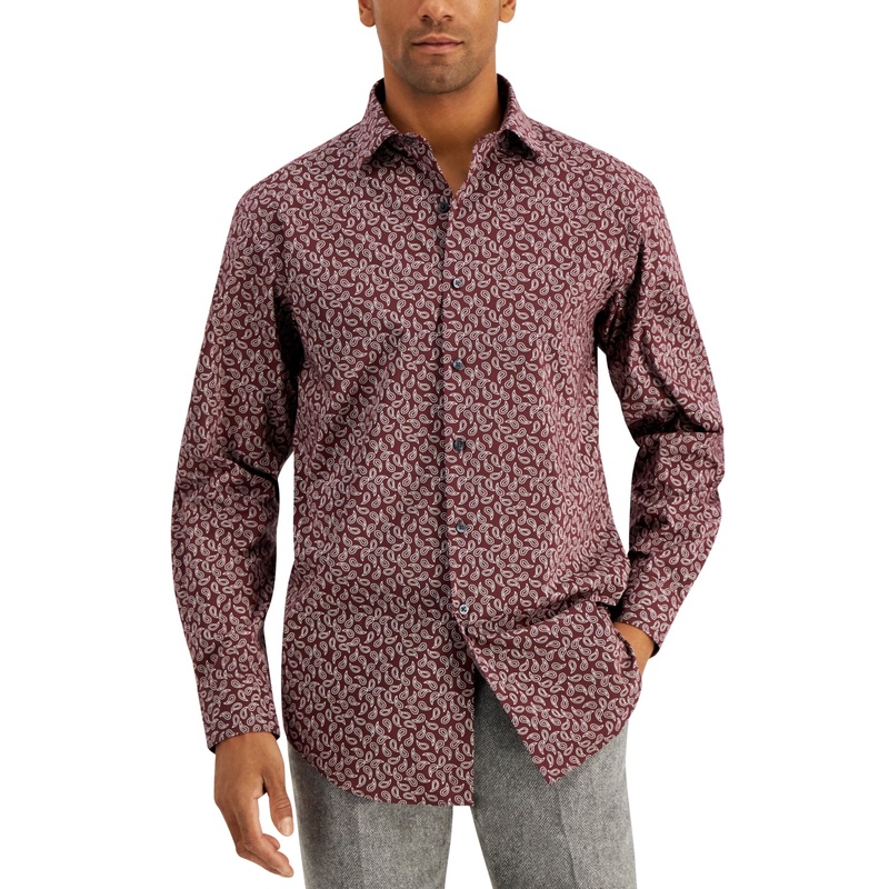 Alfani Men's Regular Fit Stretch Dress Shirt Alfani Red 1717.5 / 36 - 37
