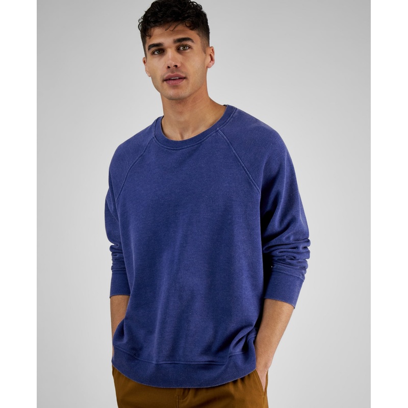 And Now This Men's Raglan Sweatshirt  Blue Depth Dark Blue Small