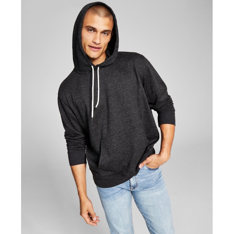 And Now This Mens Oversized Pullover Hoodie Black Large