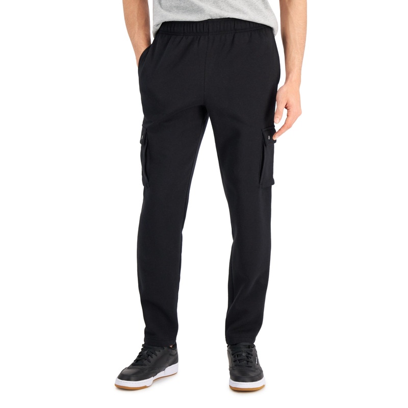 Id Ideology Men's Cargo Jogger Pants  Deep Black Large