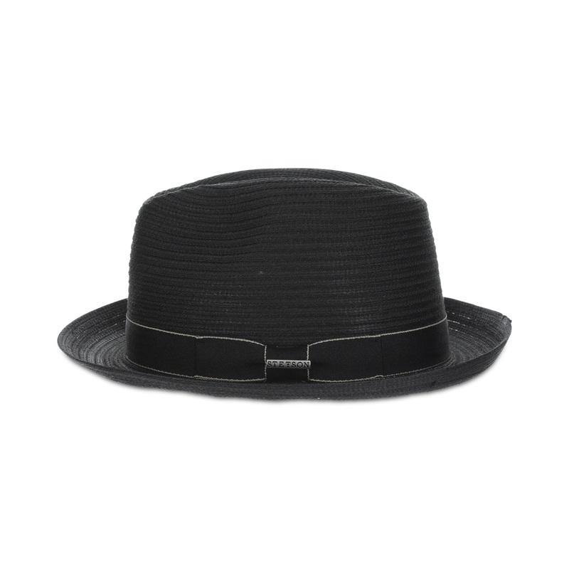 Men's Black Xl Braid Fedora By Dorfman Pacific