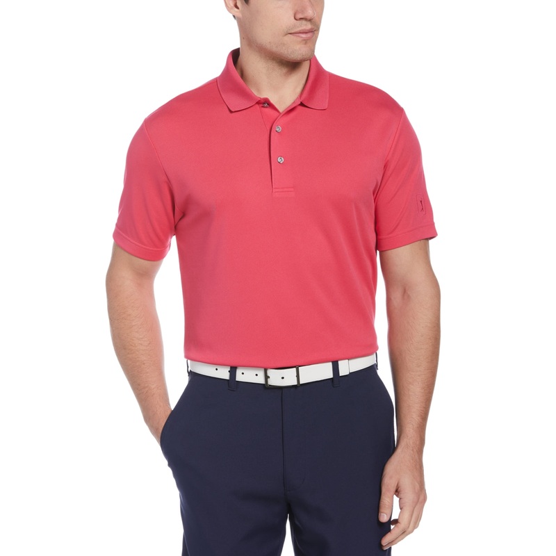 Pga Tour Men's Airflux Golf Polo  Bossy Pink Medium