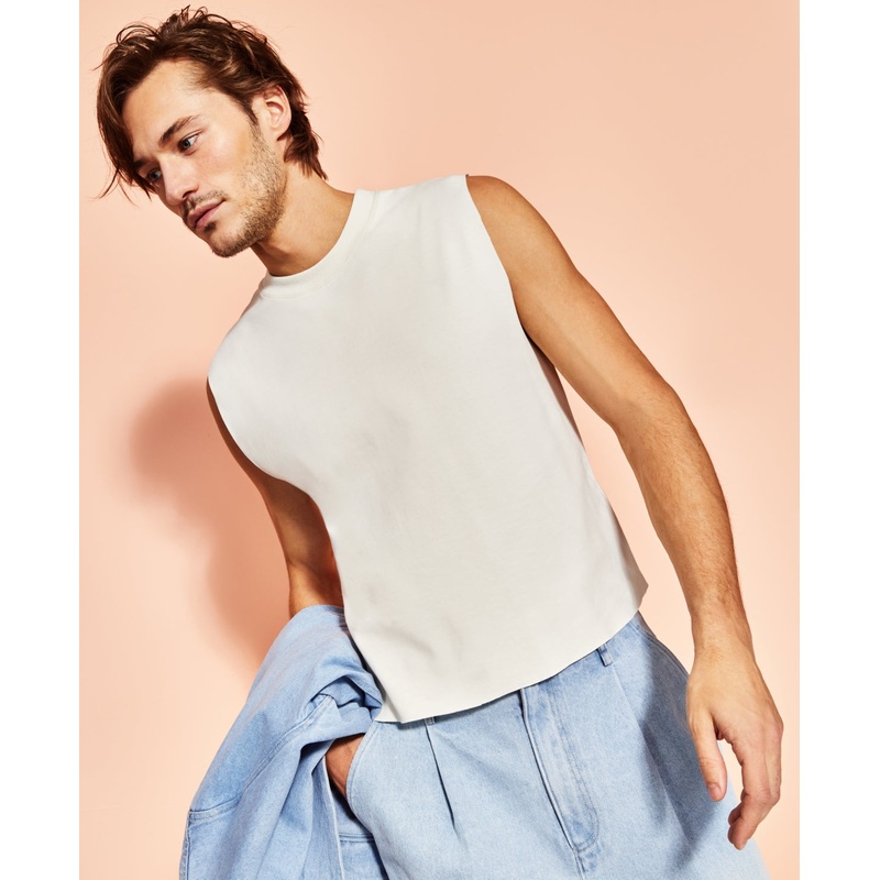 Royalty By Maluma Men's Beige Sleeveless Tshirt Small