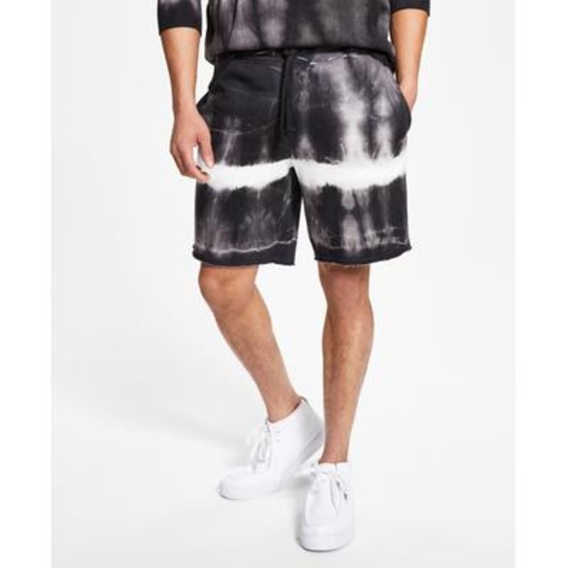 Sun + Stone Mens Shibori Shorts Gray Large