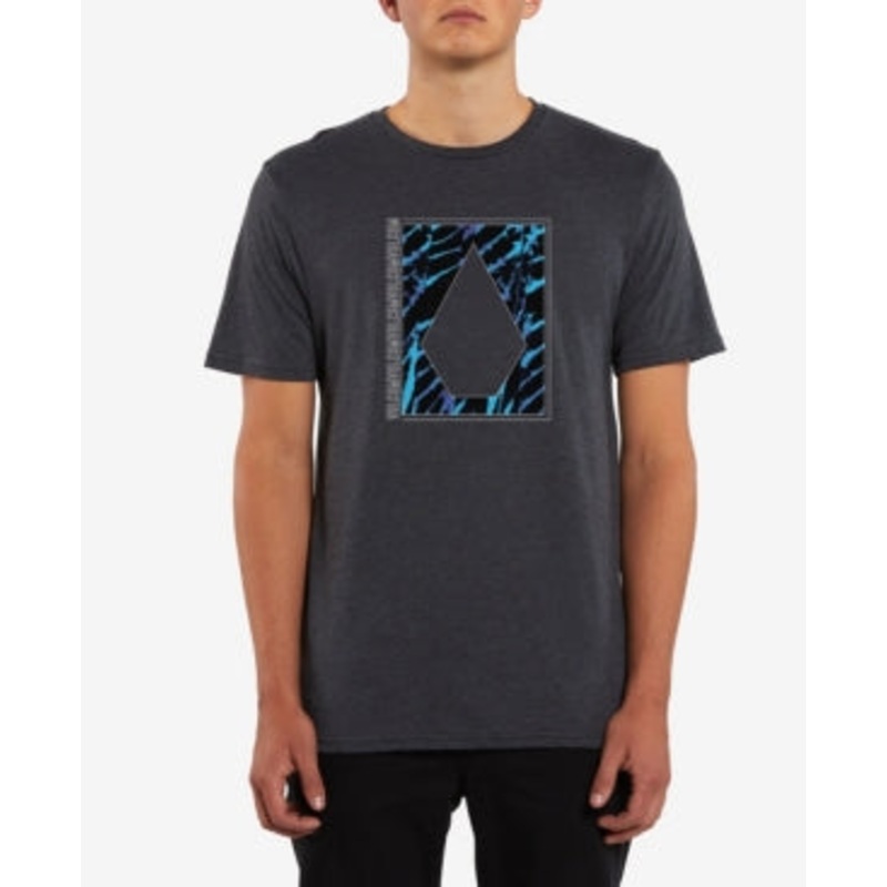 Volcom Mens Gray Logo Graphic Shirt L