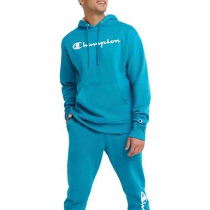 Champion Men's Powerblend Graphic Hoodie 2Xl Bright Green Xxl