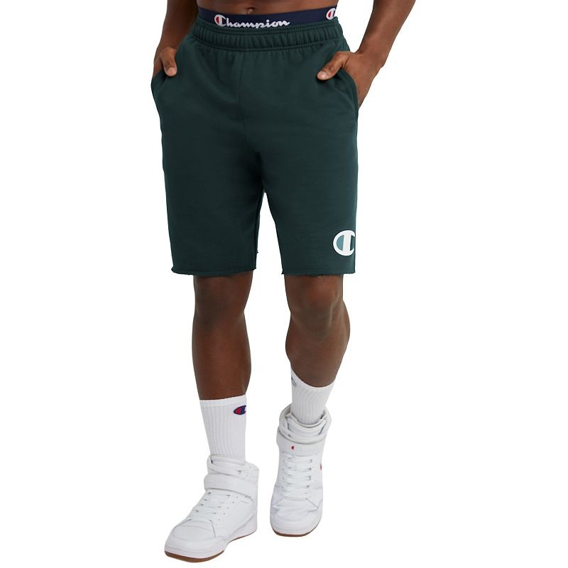 Champion Men's Powerblend Shorts  Lakeside Green Large
