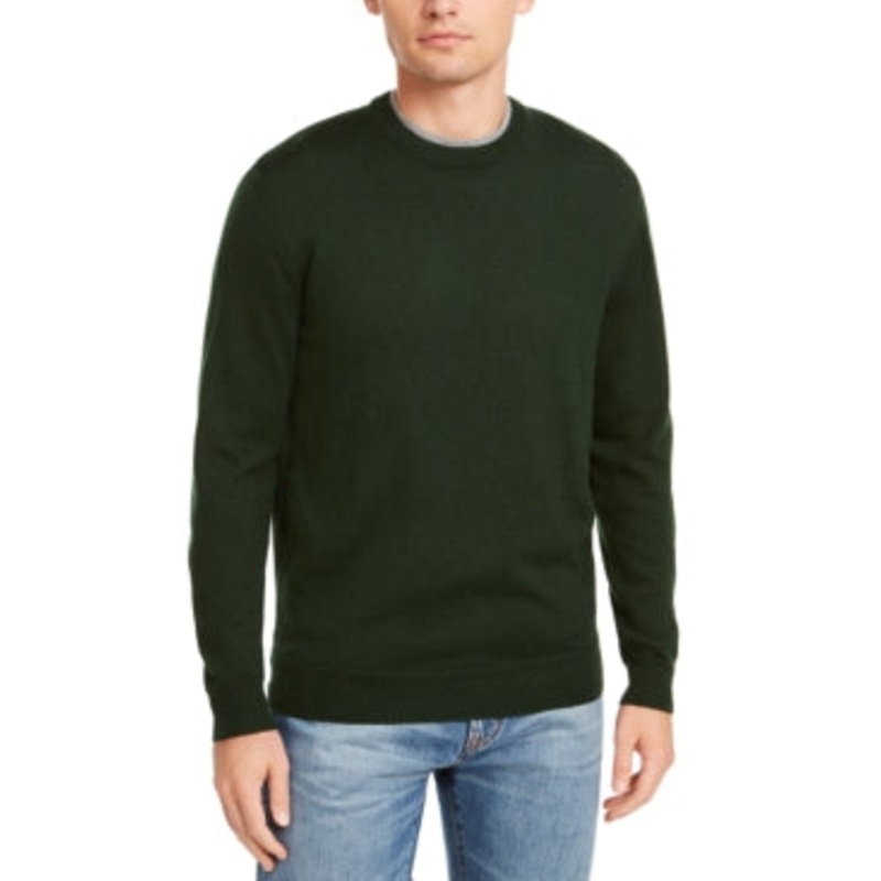 Club Room Men's Ivy League Dark Green Xxl Wool Blend Sweater