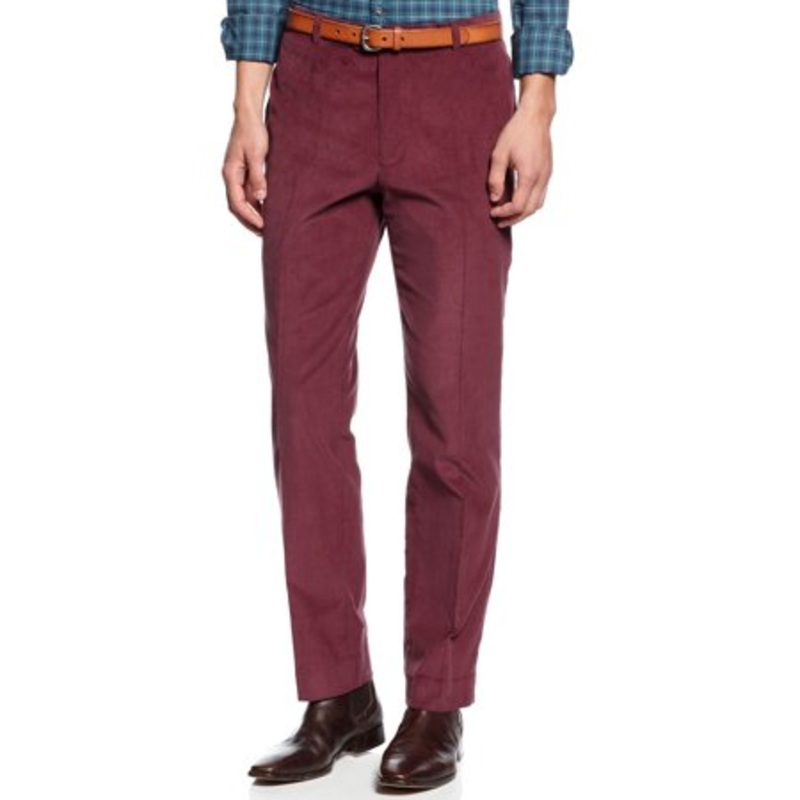 Club Room Men's Red Plum Corduroy Pants 34 X 30
