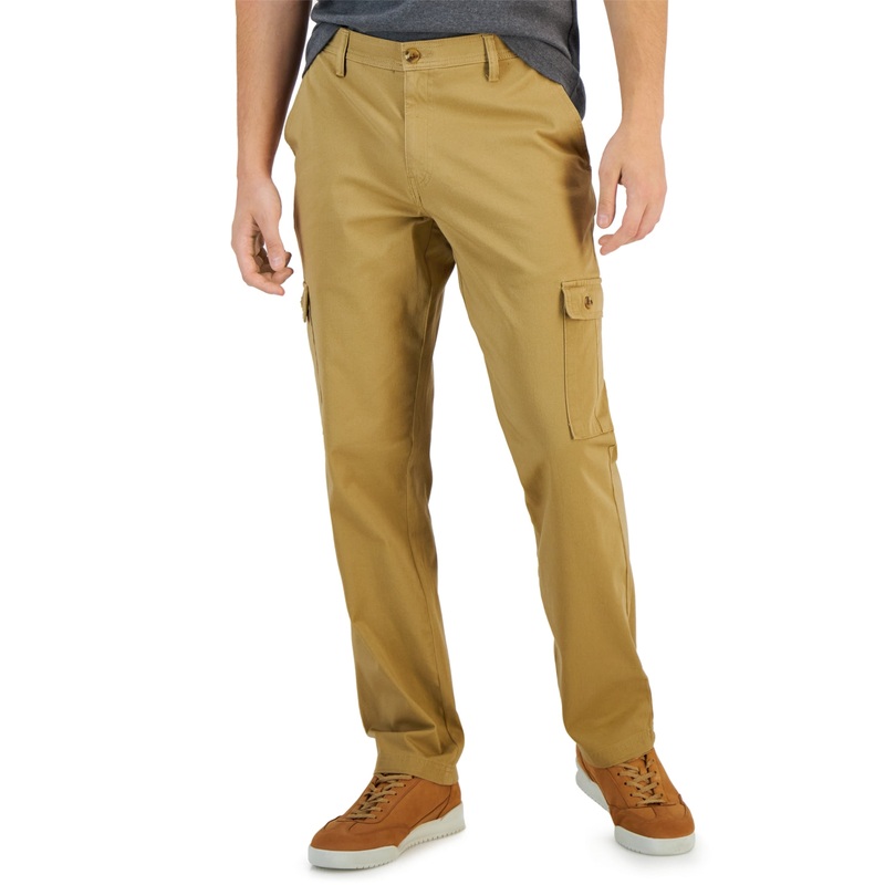 Club Room Men's Regular fit Cargo Pants Vintage Khaki Beige 34 X 32