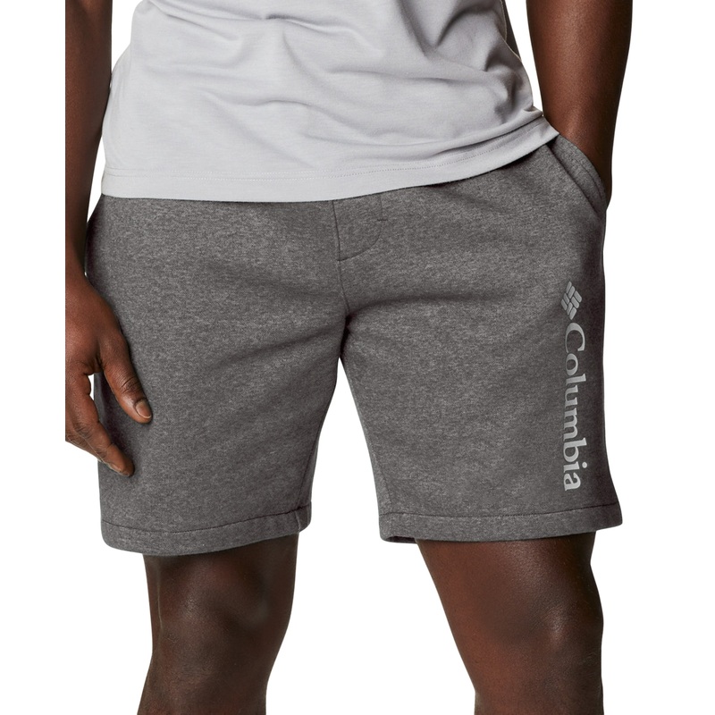Columbia Men's Trek Logo print Fleece Shorts Gray Size Small