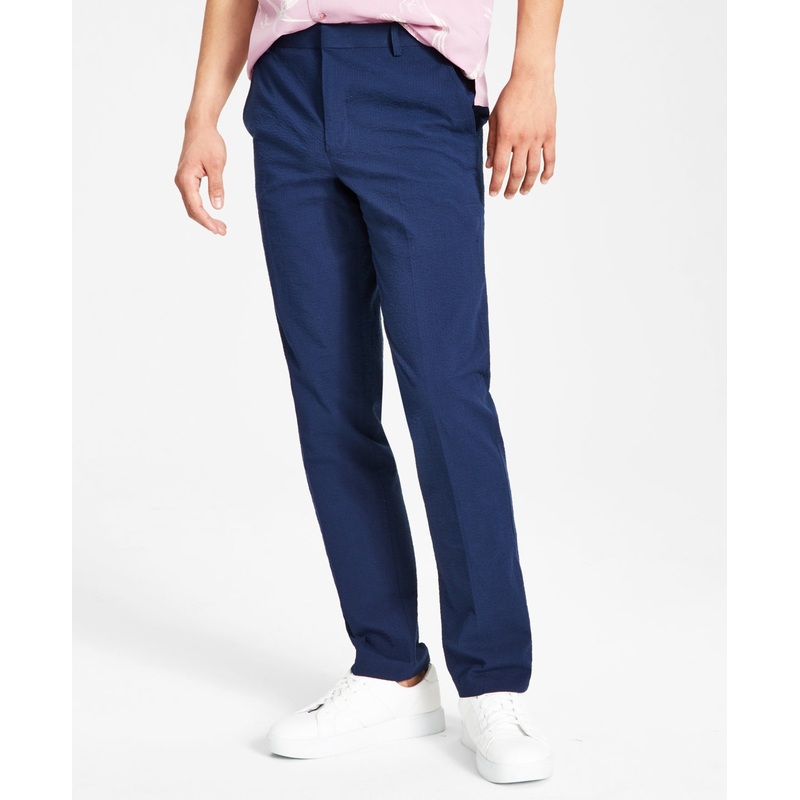 International Concepts Men's Textured Chino Pants Inc Dark Blue 40 Reg