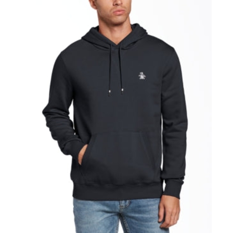 Original Penguin Men's Slim fit Fleece Hoodie  Navy Medium