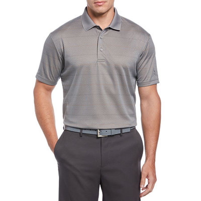 Pga Tour Mens Athletic Fit Polo Shirt Grey 4XLT