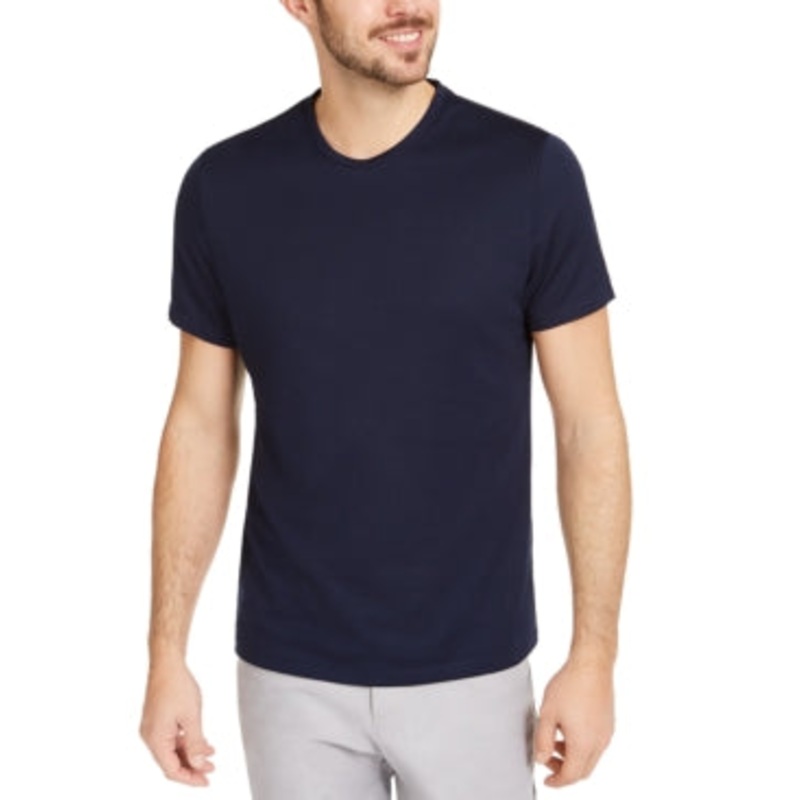 Alfani Men's Ribbed T shirt Dark Blue Size Medium