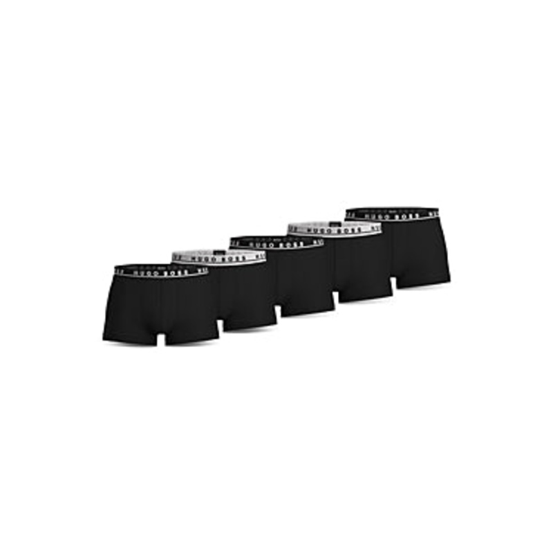 Boss Cotton Stretch Trunks Pack Of 5 Black Small