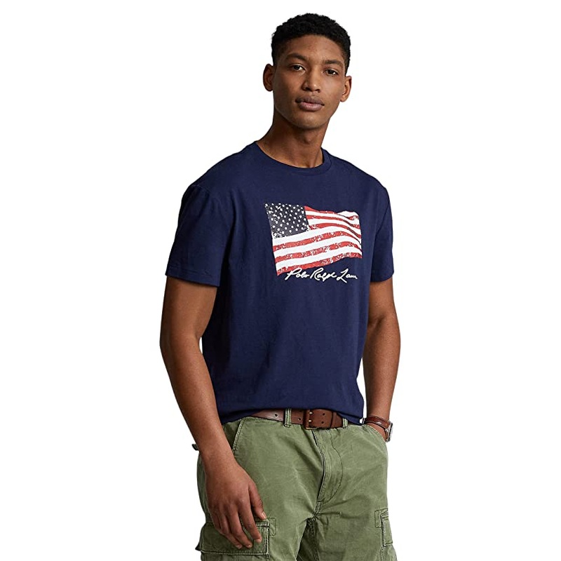 Ralph Lauren Men's Flag Tee Navy Medium