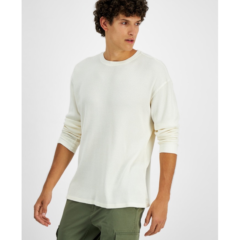 Sanctuary Men's Long sleeve Thermal Shirt Natural Size xxl