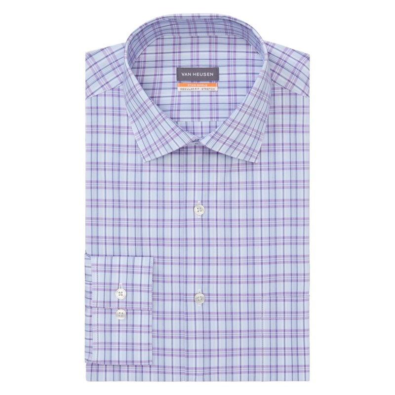Van Heusen Stain Shield Dress Shirt Blue 15-15.5 / 3233