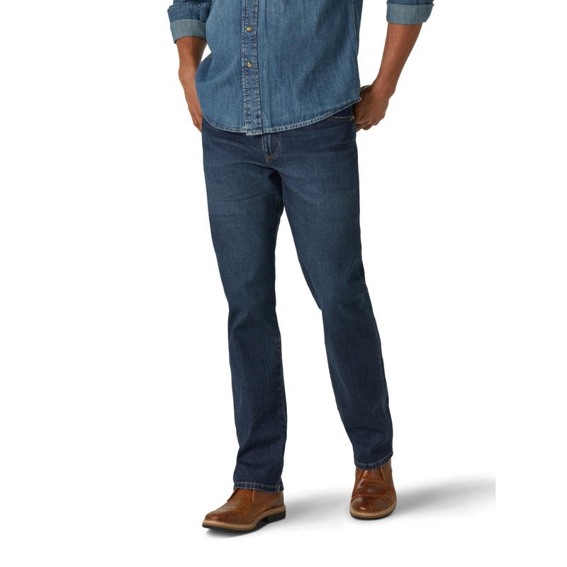 Wrangler Men's Weather Anything Legacy Straight Fit Jeans Blue 30 X 30