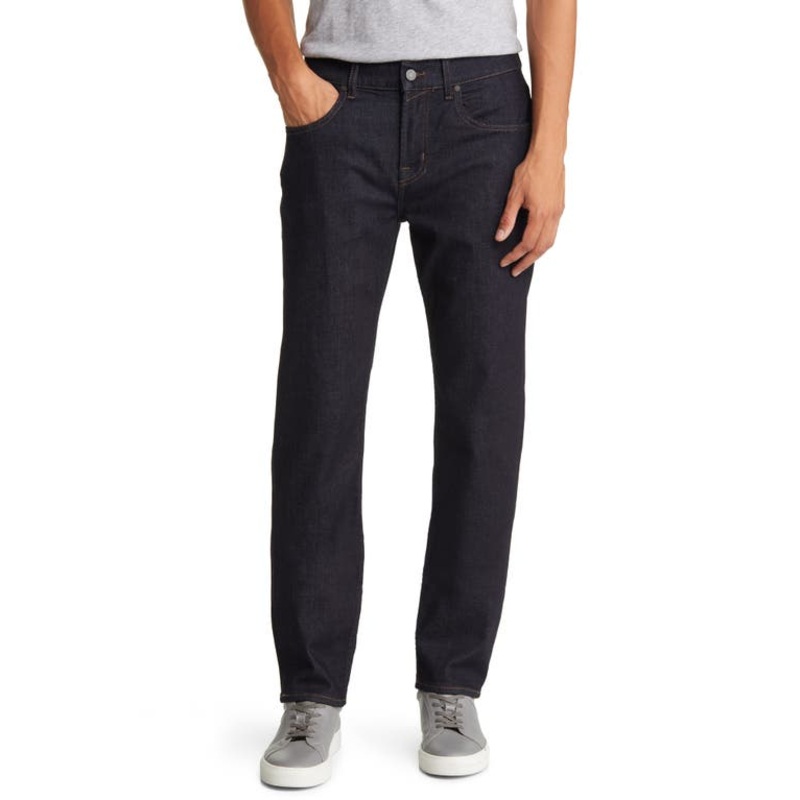 7 For All Mankind Mens Straight Fit Jeans Rinse Blue 36R