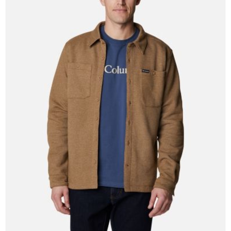 Columbia Great Hart Mountain Omni Shade Xl Dark Beige Shirt Jacket