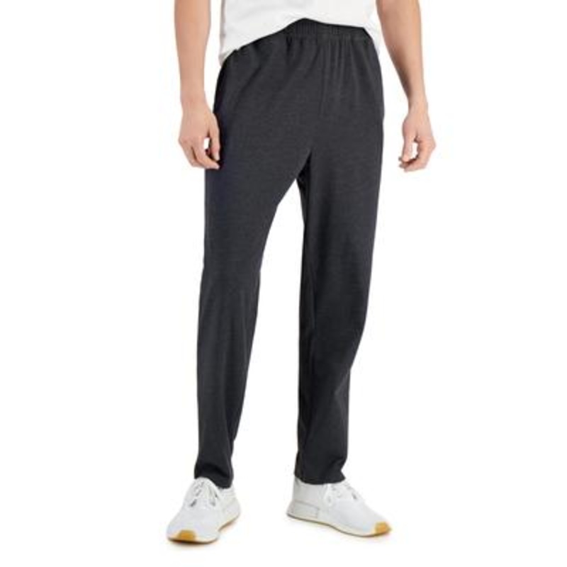 Id Ideology Men's Jersey Open Jogger Pants  Charcoal Heather Gray Large