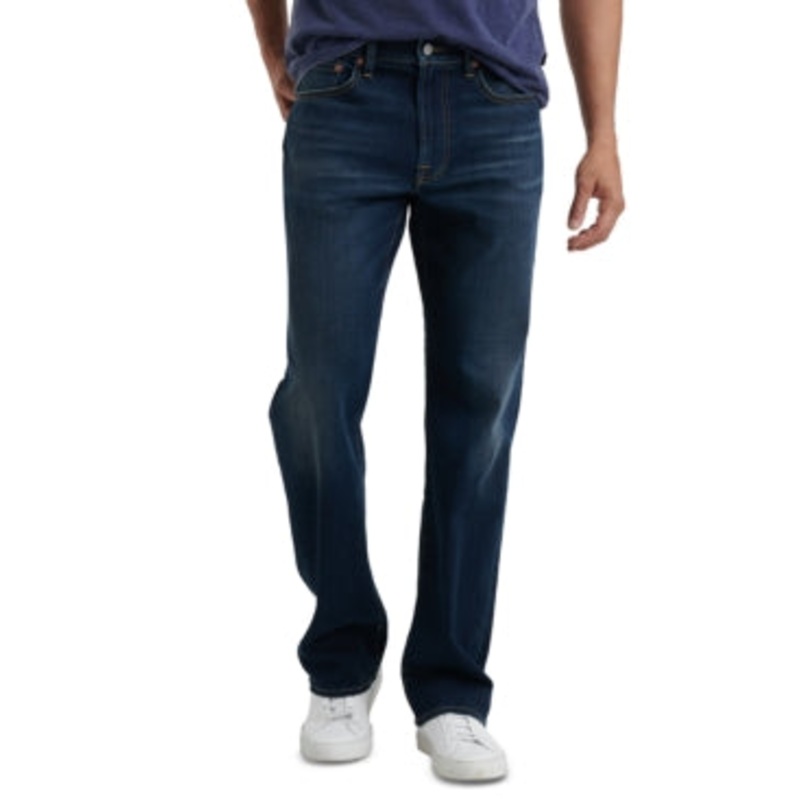 Lucky Brand 181 Relaxed Straight Jeans Balsam Men's Navy 34X32