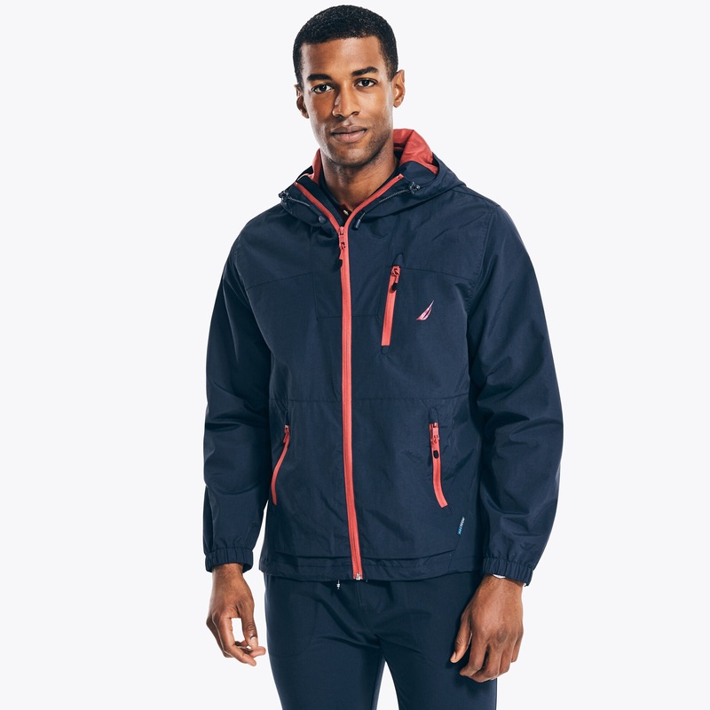 Nautica Men's Topside Runner Jacket Dark Blue Medium