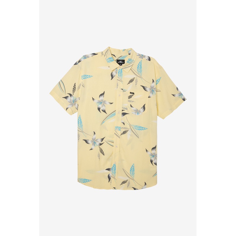 O'Neill Mens Yellow Button Down Shirt 2Xl