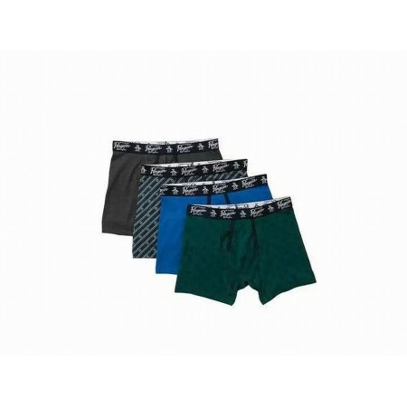 Penguin Intimates 4 Pack Black Boxer Brief Underwear M  All Penguin 0 Medium