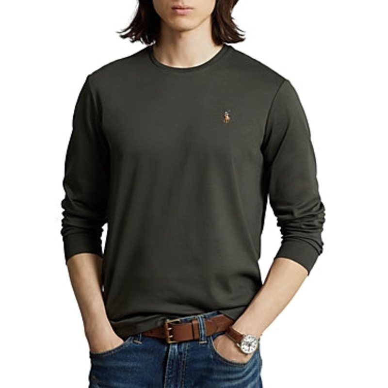 Polo Ralph Lauren Green Cotton Logo Tee  Large