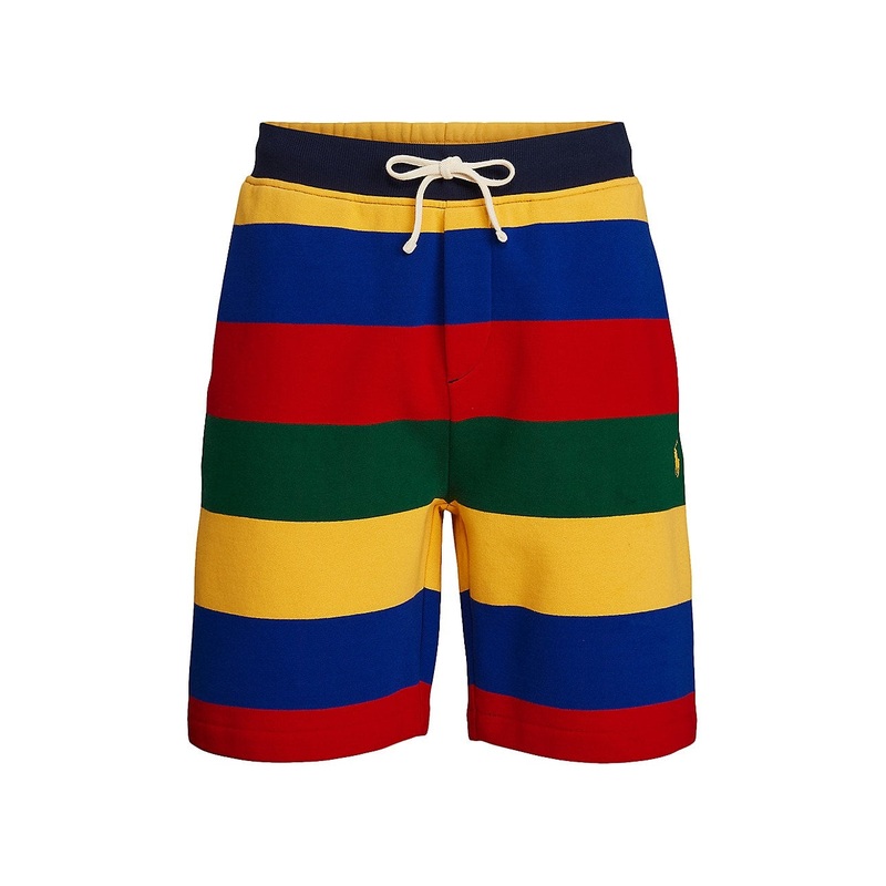Polo Ralph Lauren Men's Striped Fleece Shorts Size Medium Navy