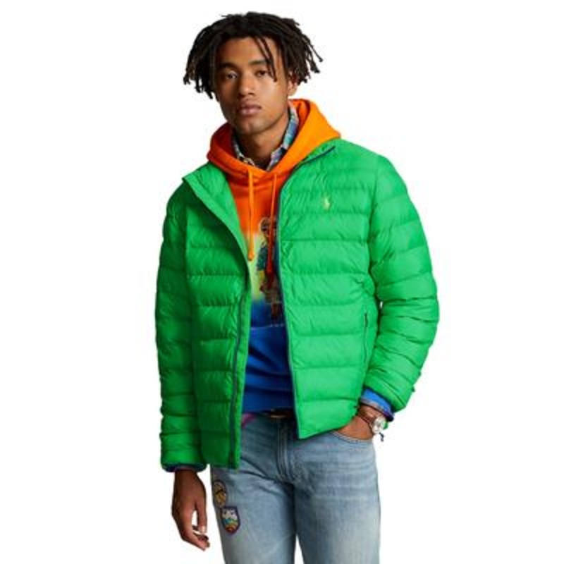 Polo Ralph Lauren Men's Xl Neon Packable Water repellent Jacket  Toucan Green