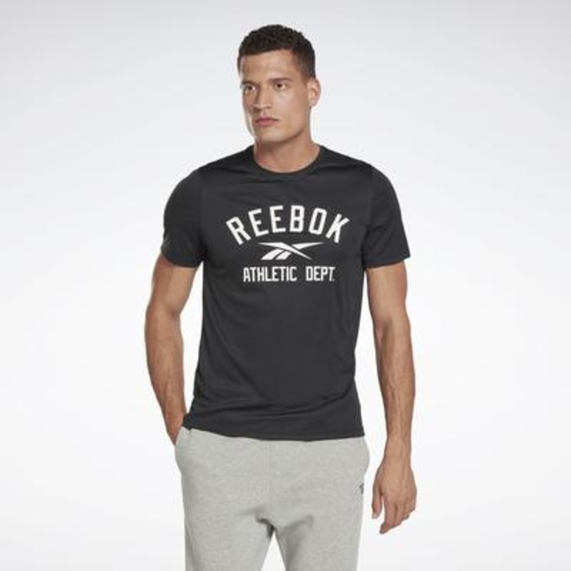 Reebok Men's Athletic Graphic Tshirt Charcoal Medium