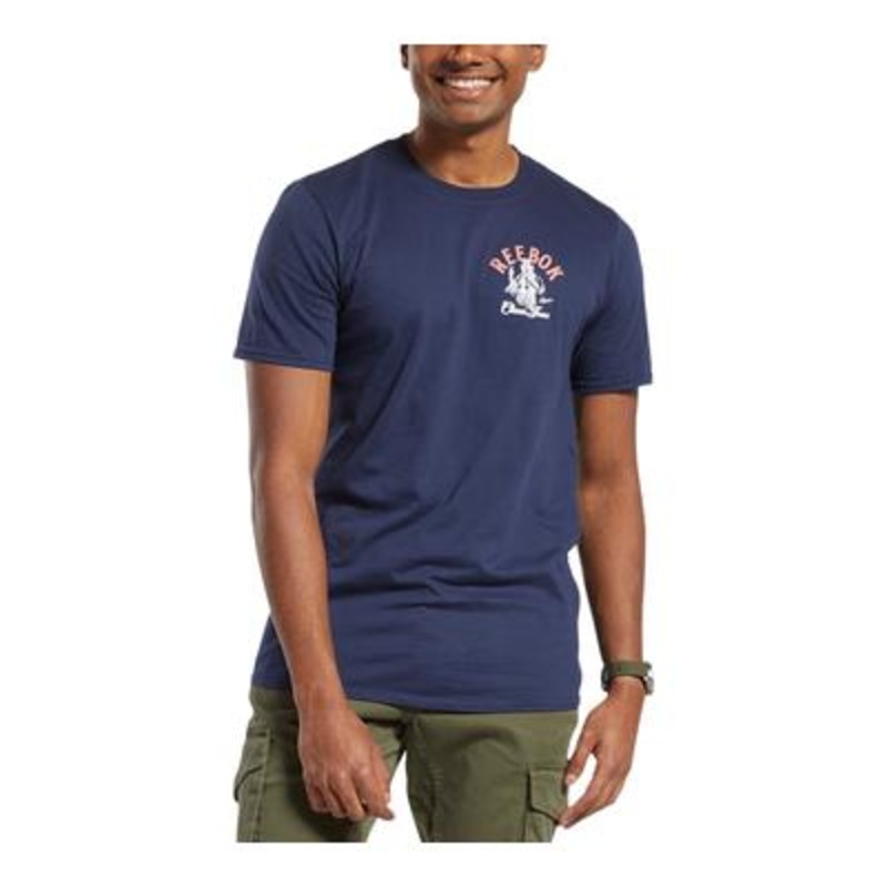 Reebok Men's Icon Crewneck T shirt Navy Medium